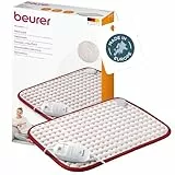 Beurer Heizkissen Comfort mit kuscheligem Fleece, atmungsaktiv, anschmiegsam & hautsympathisch, Made in Europe, Abschaltautomatik, 3 Temperaturstufen, maschinenwaschbar, 44x33 cm