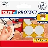 tesa Protect Filzgleiter, rund, Ø22mm, weiß, 12 Stück