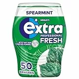 Extra Professional Kaugummi Zuckerfrei, Fresh Speartmint, 50 Dragees, Xylitol Kaugummi ohne Zucke mit Minz Frische (50 Dragees)