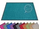 Hanse Home Fußmatte (S-XXL) 90x150cm – 12 Farben – Fussmatte Outdoor Schmutzfangmatte Türmatte Waschbar & Wetterfest rutschfest für Eingangsbereich & Außenbereich – Petrol