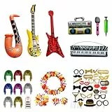 ICONAT Party Deko Fotobox Accessoires,Foto Requisiten Party Zubehör für Hochzeit,Halloween,Weihnachten,Tischdeko Geburtstag,Karneval, Silvester Deko (46 Stück)