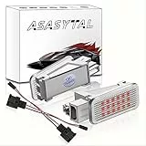 Asasytal Auto Fußraumbeleuchtung Innenbeleuchtung Kofferraum Handschuhfachleuchte Lampe 12V Kompatibel mit VW Seat Audi A2 S2 Q5 Q7 R8 ect., Rot, 2 Stück