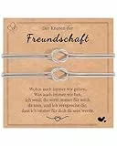 BOCHOI 2 Stück Freundschaftsarmbänder Schlangenkette Bester Freund Armband Geschenk für Freund Weihnachten Geburtstag Geschenk Damen Mädchen Schwestern Freundschaft Geschenke Abschluss Schule Silber
