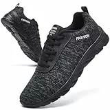 TIANZEBEN Herren Schuhe Sportschuhe Laufschuhe Turnschuhe Walkingschuhe Straßenlaufschuhe Tennis Jogging Schuhe Fitness Atmungsaktiv Leichtgewichts Freizeit Schuhe Grau 39