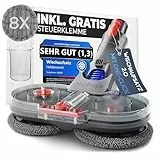 HELDENWERK Wischaufsatz für Dyson V7/V8/V10/V11/V15/Gen5 Staubsauger, Dyson Zubehör Wischaufsatz, Elektrischer Bodenwischer mit Wassertank, Füllbehälter & 8 waschbaren Mops