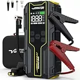 VoltSurge Starthilfe Powerbank mit Kompressor, 150PSI 7000A Auto Starthilfe Powerbank, 12V Booster Auto Starthilfe(für 10.0L Benzin und 8.0L Dieselmotor) mit LED-Licht