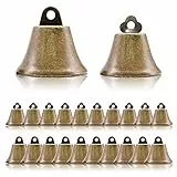Geoyien Kleine Glöckchen, Bronze, 20 Stück, Metallglocken, Handwerk, Vintag Uhr aus Bronze für Basteln, Windglockenspiel, Craft Decor (10 von jeder Größe)