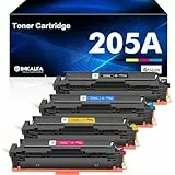 inkalfa 205A MFP M181fw Toner Kompatibel für HP 205A CF530A Color Laserjet Pro MFP M181fw M180n M181n M180nw M154a M154nw M180 M154 CF531A CF532A CF533A (Schwarz Cyan Gelb Magenta, 4-Pack)
