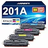 201A 201X CF400A Toner mit Chip Kompatibel für HP 201A 201X CF400A CF400X Toner für HP Color LaserJet Pro MFP M277dw M252dw M277 M274n M252n M252 M277c6 (Schwarz Cyan Gelb Magenta, 4er-Pack)