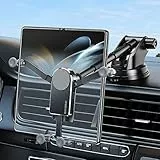xuenair Z Fold 4 Kfz-Halterung für Armaturenbrett, Windschutzscheibe, Fenster, Aluminium, 2 Modi, für Samsung Galaxy Z Fold 6, 5, 4, 3, 2, Zubehör und iPhone 16, 15 Pro Max