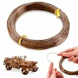 POPOYU Aluminiumdraht 1mm Bronze,50M Draht zumBasteln 1mm Bronze,Golddraht zum Basteln,Schmuck Draht,Aludraht Basteln,Basteldraht für Schmuck Machen Lieferungen und Crafting