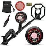 DR.ÖTEK Metalldetektor für Kinder, 21cm wasserdichte Suchspule, Exklusiver DISC/Pinpoint-Modus, Berührungssensitiver Bildschirm, Outdoor-Schatzsuche Metalldetektoren Kit für Anfänger, Kinder 6-15