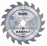 kwb Kreissägeblatt 130 x 16 mm, schneller Schnitt, Sägeblatt geeignet für Weich- und Hartholz, Tischlerplatten und Spanplatten