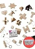 GICO Knobelspiel Klassiker Sets - Diverse Mitgebsel - 16 Spiele einzeln verpackt incl Lösung Geduldspiele Geschicklichkeitsspiele Puzzlespiel Knobelspiele (Set 4)