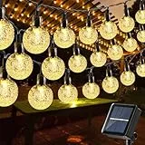 Moxled Solar Lichterkette Aussen 100 LED, 17M Lichterkette Außen Solar Wasserdicht, 8 Modes Solar Lichterkette Außen für Garten, Terrasse, Balkon, Partys (Warmweiß)