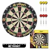 Target Darts Gabriel Clemens Dartboard Set | Spieler-Edition Dartboard-Set mit 2 Sets Steel-Dart-Dartspitzen, Wurf-Linie nach Wettkampfstandard | Professionelle Darts & Dartboards