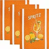 Erwin Müller Geschirrtuch 3er-Pack Baumwolle orange Größe 50x70 cm