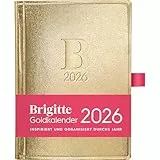 DUMONT - BRIGITTE Goldkalender 2026 – Taschenkalender im Buchformat – 10 x 14 cm – Lifestyle & Organisation