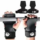 Zughilfen Leder Rutschfeste Lifting Straps mit Handgelenkstütze, Trainingshilfe für Kreuzheben & Klimmzüge, Wasserdicht und Schweißresistent, Für Bodybuilding, Gewichtheben, Krafttraining und Fitness