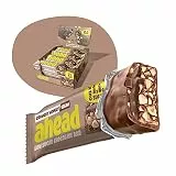AHEAD Veganer Schokoriegel – Crunchy Nougat – 16 x 35g – Keto Riegel mit Schokolade ohne Zuckerzusatz – nur 5g Net Carbs pro Low Carb Süßigkeit
