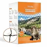NieKilig Drahtverstärktes Katzennetz für Balkone, 8x3m Balkonnetz für Katzen, Katzengitter Fenster ohne Bohren für Balkone, Terrassen, Fenster, Oberlichter, Türen, Zäune