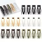 20 Stück Snap Haarspangen Damen, 5cm Barrettes lange Haarspangen aus Metall mit Doppelgriff für feines dickes dünnes oder kurzes Haar Accessoires für Damen Mädchen das tägliche Styling(5 Farben)