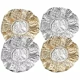FRCOLOR Elastische Aluminiumfolie Haarkappen 4 Stück Dampfhauben für Haarpflege und Färbung Wiederverwendbar für Professionelle Friseure und Heimgebrauch
