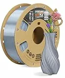 OVERTURE Silk PLA Filament 1.75mm, 1kg 3D Drucker Filament Seide PLA, Maßgenauigkeit +/- 0.03 mm(Seide Silber)