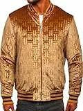 BOLF Herren Übergangsjacke Bomberjacke Steppjacke Reißverschluss Daunen-Optik Stehkragen Freizeitjacke Sportjacke Moderne Outdoor Casual Elegant 3B105 Camel XL [4D4]