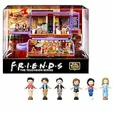 Polly Pocket Friends Schatulle - Central-Perk-Kaffeetasse, 6 Hauptdarsteller, 9 Zubehörteile, 3 Friends-Orte, ausstellbare Premium-Verpackung, für Sammler ab 14 Jahren, HKV74
