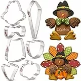 LILIAO Thanksgiving Truthahn Puzzle Ausstechformen Set, 7 Teile, Edelstahl