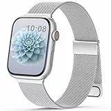 Ersatzarmband Kompatibel mit Apple Watch Armband 40mm 41mm 42mm 44mm 38mm 45mm 46mm 49 Damen Herren Einstellbar Magnetisch Metall Edelstahl Armbänder für iWatch SE Ultra Series 11 10 9 8 7 6 5 4 3 2 1