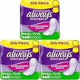 Always Discreet Inkontinenzeinlagen Für Frauen Small Plus 40 Stück Rundumschutz Unglaubliche Diskretion (Packung mit 3)