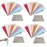 oooaooo 32 Stück Kleine Schultüten, Schultüte Klein, Jungen Mädchen Mini Schultüten Zum Befüllen mit Aufklebern Band Faltbare Schultüte für die Einschulung zum Schulanfang