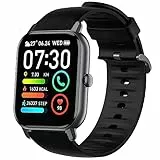 Blueshaweu Armband Kompatibel Für P66D Smartwatch 1,85'', Sport Silikon Ersatz Uhrenarmband Für Aptkdoe P66D / Dotn P66D / Ddidbi P66D Smartwatch 1.85 Zoll (schwarz)