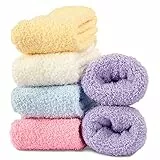 Hocerlu Kuschelsocken Damen - 5 Paar Flauschige Warme Dicke Wintersocken Bettsocken, Super Weich Geschenk Haussocken, Kein Vergossenes Flaum, EU 35-41