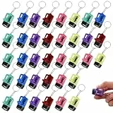 WIYETY 36Pcs Mini Taschenlampe Schlüsselanhänger, LED Taschenlampen Set für Camping, Outdoor, Wandern (6 Farben, 4cm)