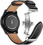 ANYE Kompatibel mit Armband Huawei Watch GT 2 46mm Lederarmband Armbänder Samsung Gear S3 Frontier Echte Leder, 22mm Leder Ersatzband Galaxy Watch 46mm für Samsung Gear S3/Galaxy Watch 46mm