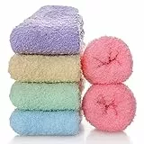 Hocerlu 5 Paar Flauschige Kuschelsocken für Damen - Premium Dicke Winter Warm Bettsocken, Thermo, Hohe Elastizität, Super Weich, Kein Vergossenes Flaum, EU-Größe 35-41
