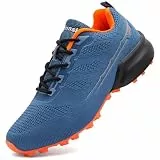 Dhinash Traillaufschuhe Herren Laufschuhe Trekking- & Wanderschuhe Turnschuhe Sneaker Sportschuhe Walkingschuhe Outdoor Fitnessschuhe Straßenlaufschuhe Blau Orange Gr.42