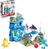 MEGA Pokémon Actionfigur-Bauspielzeug, Wasserabenteuer mit 319 Teilen und beweglichem Schiggy, Enton und Finneon, für Kinder, HXF79