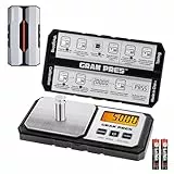GRAM PRES Digitale Taschen-Gramm-Waage 500g x 0,01g Genauigkeit, kleine hochpräzise tragbare Waage mit Digitalgewicht in Gramm und Oz für Schmuck, Diamanten, Pfeile, Pulver und Medizin, mit 50g Cal-Ge