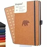 Dingbats* - Tierwelt Notizbuch A5 Gepunktet - Hardcover aus veganem Leder für Arbeit, Reisen, Uni - mit elastischem Verschlussband