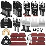 DazzBoom 135 tlg Multitool Sägeblätter, Mehrfachwerkzeug Zubehör Set für Holz Kunststoff Metall, Oszillierendes Sägeblatt Set Kompatibel mit mit Einhell Makita DTM51Z Dremel Parkside Bosch und mehr