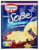 Dr. Oetker Dessert-Soße Bourbon-Vanille ohne Kochen, 18er Pack, Soßenpulver für Vanille-Soße mit Bourbon Vanille, 18 x 39 g Vanillesauce