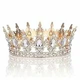 ULTECHNOVO Vintage-Königin-Krone für Damen: Kristall-Tiara-Haarband, Haar-Accessoire für die Braut – Strass-Kopfschmuck für Hochzeiten, Verlobungen, Festzüge und Geburtstagsfeiern