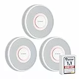 X-Sense Smarter Rauchmelder WLAN mit Sprachausgabe und 17 Standorten, Feuermelder, Rauchmelder vernetzt, 33 mm, SBS50 Basisstation erforderlich, XS0B-MR, 3 Stück