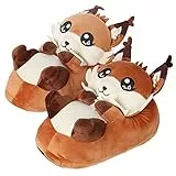 corimori Süße Plüsch Hausschuhe (10+ Designs) Fuchs „Faye“ Slipper Einheitsgröße 34-44 Unisex Pantoffeln Orange
