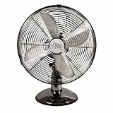 SUNTEC Tischventilator CoolBreeze 3000 TVM - Leise 30 cm, 35 Watt | Tisch Ventilator 3 Stufen, Tragbar | Fan Windmaschine Metall Chrom | für Schreibtisch, Schlafzimmer, Büro, Wohnung, Balkon