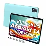 weelikeit 10-Zoll-Android-Tablet, 128 GB Speicher (erweiterbar auf 1 TB), 6000-mAh-Akku, 5G WiFi 6, Bluetooth 5.0, 8-MP- + 5-MP-Dualkameras, Kinder und Familie